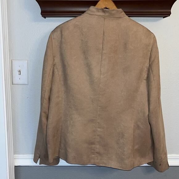 Vintage blazer faux suede soft open front blazer jacket coat dress jacket - Picture 9 of 12